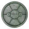 NDS Standard Series Round Valve Box with Cover, Black Box/Green Cover, 6 in. Diameter, HDPE Construction, Overlapping Design, 8-2/3 in. Height