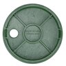 NDS Snap-In Box & Cover Black Body Round w/ Overlapping Green Lid 6 in.
