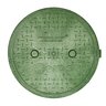 NDS 10 in. Round SureFit Universal Valve Box Lid Green Lid Only
