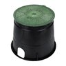 NDS 10 in. Round SureFit Universal Valve Box Lid Green Lid Only
