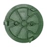 NDS 10 in. Round SureFit Universal Valve Box Lid Green Lid Only