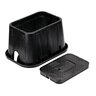 Blck Plastic Meter Box And Lid With Plastic Reader