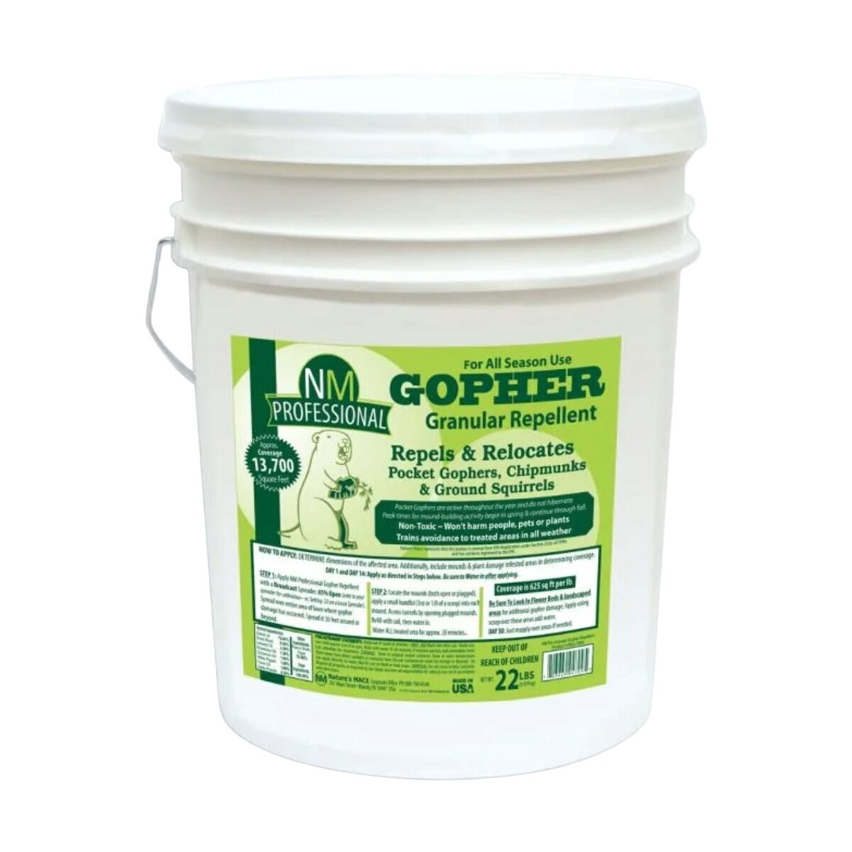 Nature's Mace Professional Gopher Granular Repellent 22 lb. Pail ...