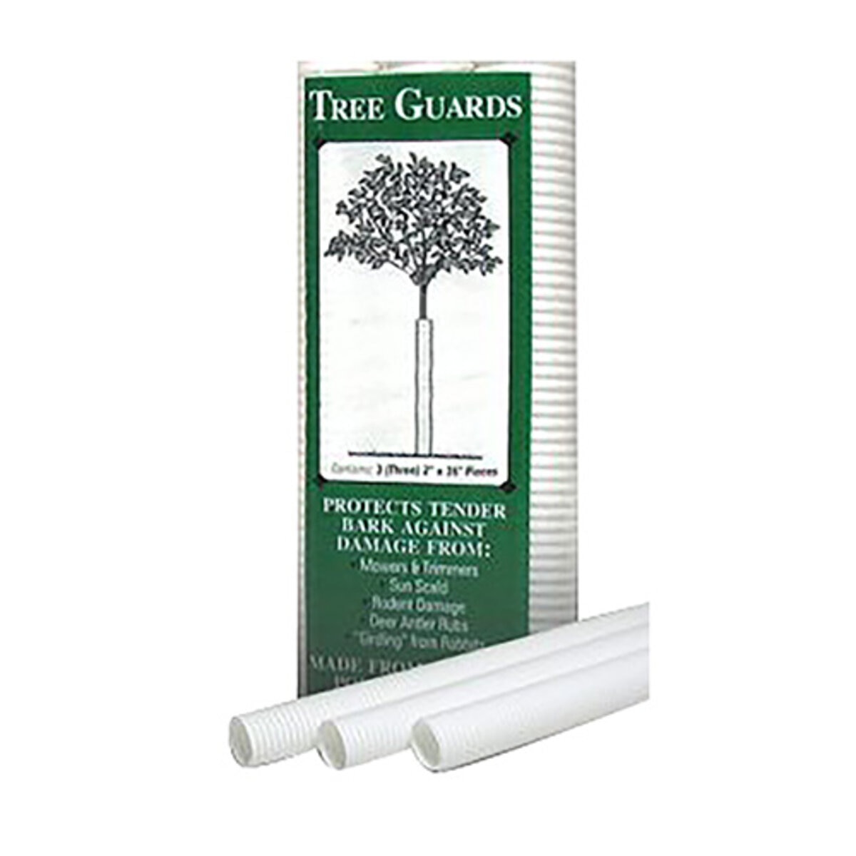Nelson Tree Guard Protector White Plastic Corrugated 3 in. x 36 in ...