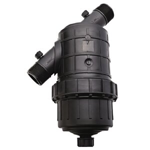 Netafim Filter In-Line/WYE 1 in. MIPT Plastic Black 155 Mesh with Polyester Screen & Flush Cap