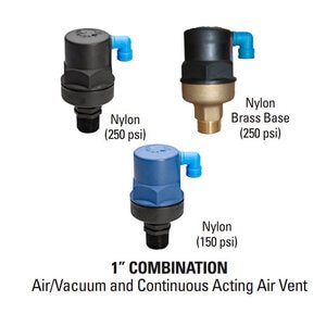 Netafim Nylon Combination Air Vent Brass Base 1 in.