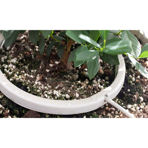 Netafim NetBow 10 in. Container Irrigation Ring Light Gray w/ 8 Emitter Outlets 