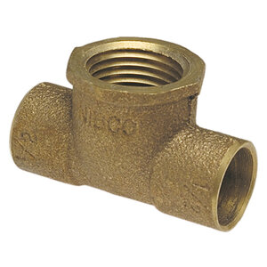 Tee Cast Copper 1 in. x 1 in. x 3/4 in. Copper x Copper x FIPT