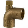 90 Degree Drain Elbow w/Cap Cast Copper Lead Free 1 in. Copper x Copper