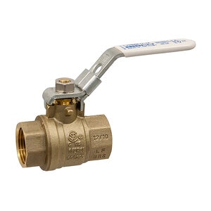 Nibco Lead Free Brass Ball Valve Full Port 2-1/2 in. 400 PSI Lock Lever Threaded