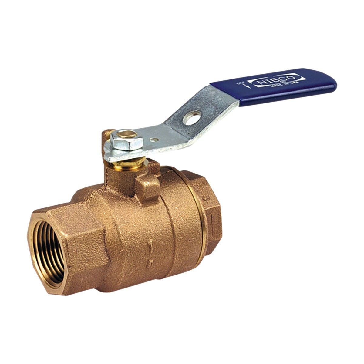 NIBCO T58570 Full Port Ball Valve Bronze Lock Lever 3/4 in. Threaded ...