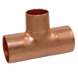 Reducing Tee Wrot Copper 1-1/4 in. x 1-1/4 in. x 1 in. Copper x Copper x Copper