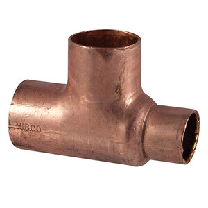 Reducing Tee Wrot Copper 1 in. x 3/4 in. x 1 in. Copper x Copper x Copper