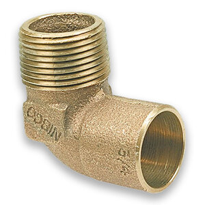 Nibco 90 Degree Elbow 7074 Bronze Cup x Male NPT 3/4 in.