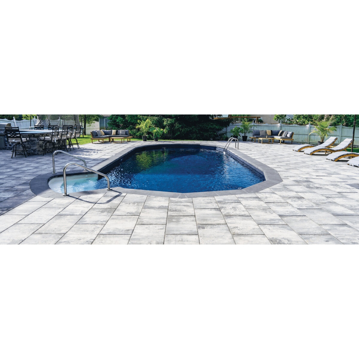 Nicolock Alpine Contemporary Paver 8 in. x 12 in. Marble Blend 60 mm ...