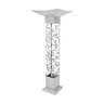 Nightscaping Garden Series Ivy Bollard w/ Bird Bath Topper Chrome Plated 6 in. x 6 in. x 42 in.