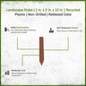 Epic Plastics Standard Stake Redwood 1 in. x 2 in. x 12 in.