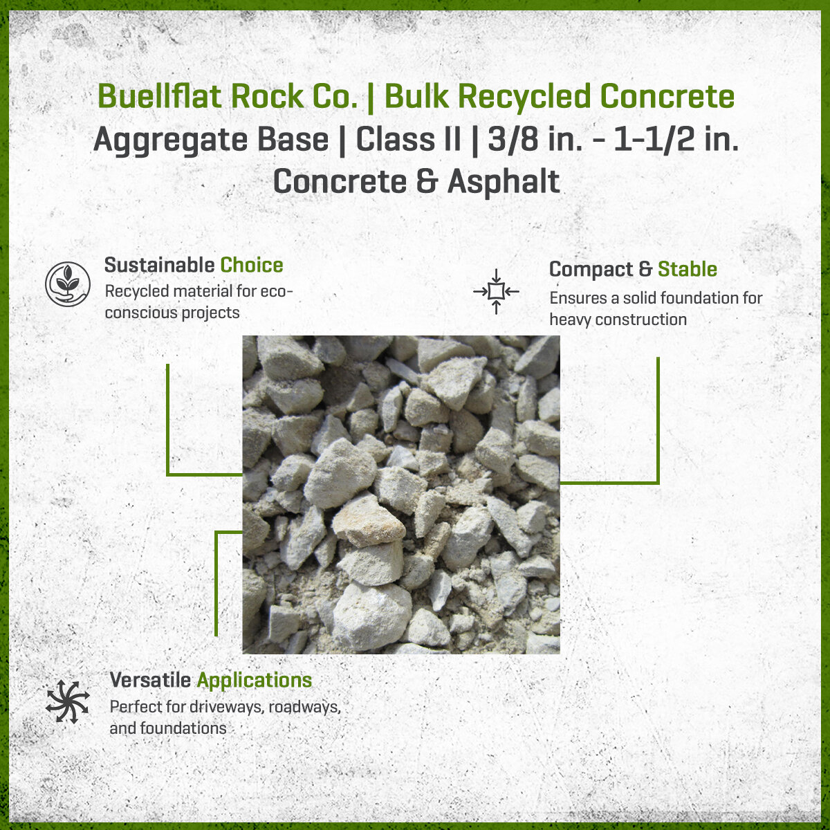 Bulk Recycled Concrete Aggregate Base Class II | SiteOne US