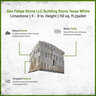 Building Stone Texas White Limestone (4 in. Chopped) 4/6/8 Mixed Sawn Height