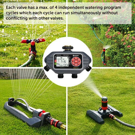 Eden 93412 Digital Water Hose Timer 4 Outlets/Zones