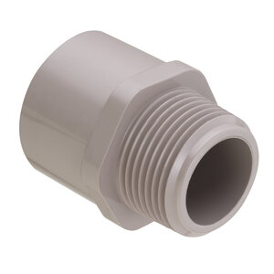 Sch 40 UV Resistant PVC Male Adapter 1-1/2 in. MIPT x Socket