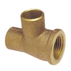 Cast Brass Tee 3/4 in. C x FPT x C