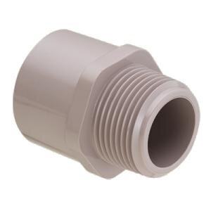Sch 40 UV Resistant PVC Male Adapter 3/4 in. MIPT x Socket
