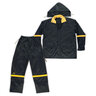 Black 3Pc Nylon Rain Suit Lg Clc