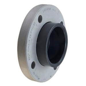 Sch 80 PVC Flange Van Stone Style with PVC Ring 3 in. Socket