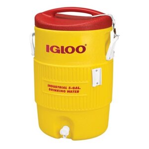 Igloo 400 Series Beverage Cooler Red Lid Yellow Body 5 gal.