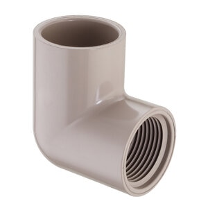 Sch 40 PVC UV Resistant 90 Degree Elbow 1 in. Socket x FIPT