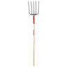 Razor-Back Manure Fork 5 Tine Steel Head Wood Handle