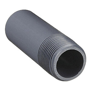 Sch 80 PVC Nipple 2 in. x 6 in. MIPT Threaded One End
