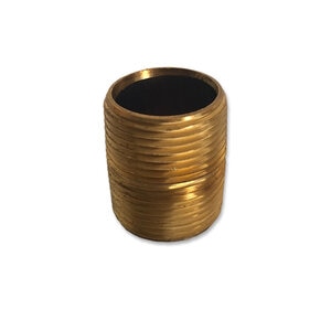 Nipple Brass 1 in. x Close MIPT Threaded Both Ends