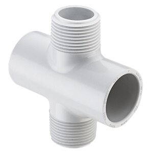 Sch 40 PVC Cross 1 in. Socket x MIPT