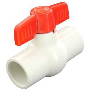 Matco Economy Ball Valve PVC White 1 1/4 in. Solvent