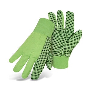 Corded Glove Hi-Vis Green w/ PVC Dots 