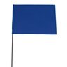 Plain Marking Flag 4 in. X 5 in. With 21 in. Steel Staff (Sold as 100 Flags per Bundle)