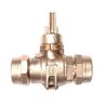 Minneapolis Ball Valve Curb Stop with Drain Lead Free Brass 1 in. FIPT
