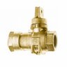 Minneapolis Ball Valve Curb Stop with Drain Lead Free Brass 1 in. FIPT