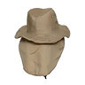 Cloth Aussie Hat w/ Flap Khaki Large