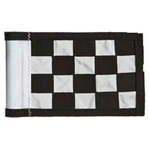 Tube Style Flag 400 Denier Nylon Black & White Checkered 14 in. x 20 in.