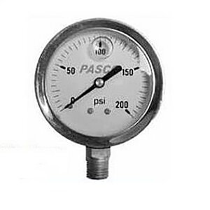Pressure Gauge,21/2Face 30Psi,1/4Npt,H2O.Air.Oil