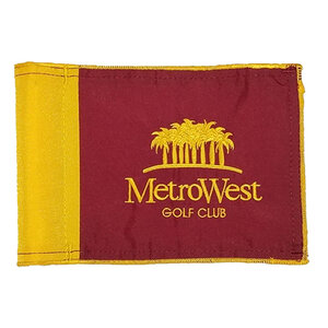 Tube Style Flag Embroidered Custom 18 in. x 25 in.