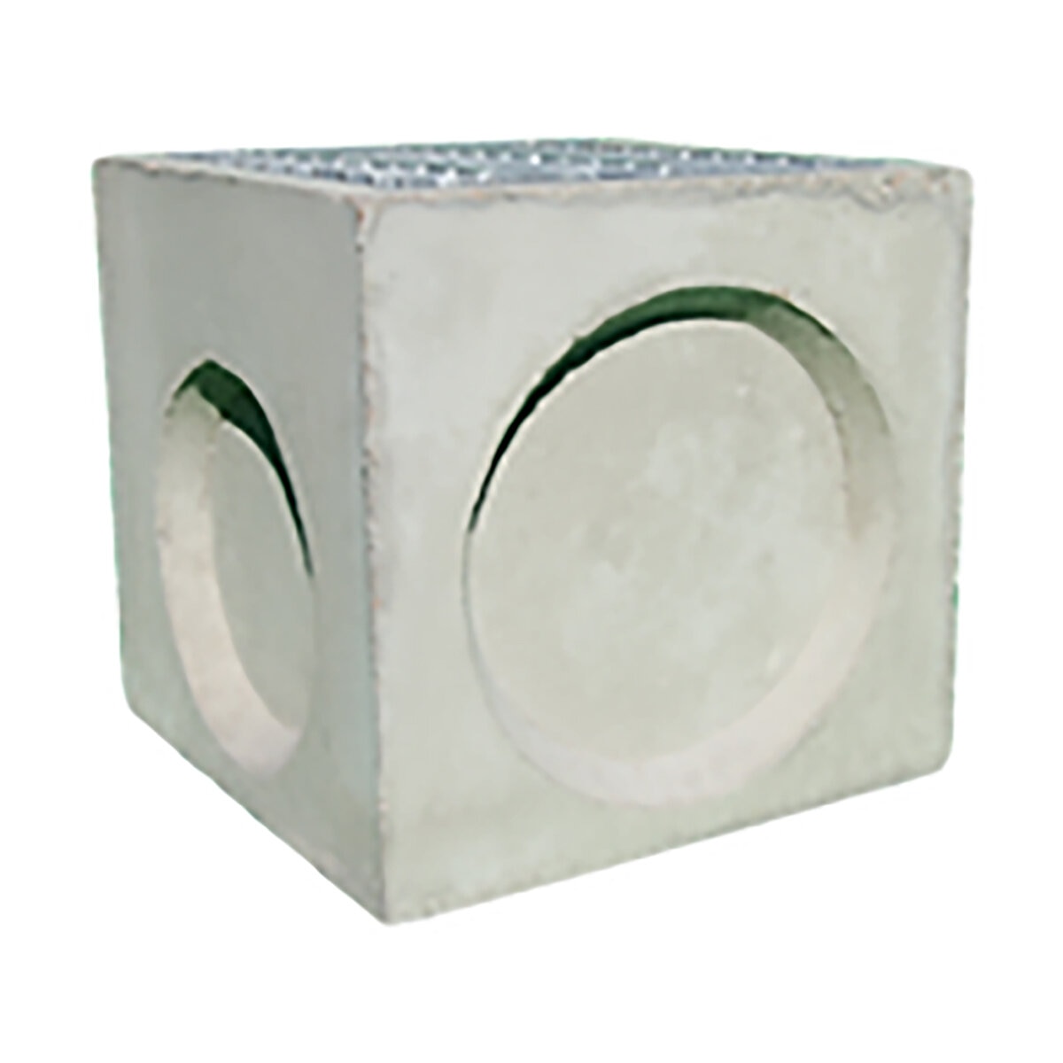 Concrete Catch Basin 12 in. x 12 in. w/ Grate Fits 6 in. & 8 in. Pipe ...