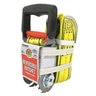 Ratchet Strap Yellow Webbing JJ-Hooks 20 ft. x 1-1/2 in. (5,000 lb. Break Strength 1,665 lb. Load Limit)