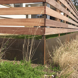 Border Concepts BORCON Line Weathering Steel Landscape Edging 1/8 in. x 4 in. x 10 ft.