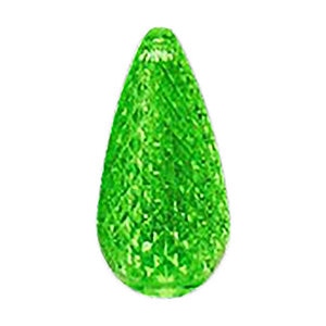 C9 LED Faceted Bulb Green 120V E17 Nickel Base