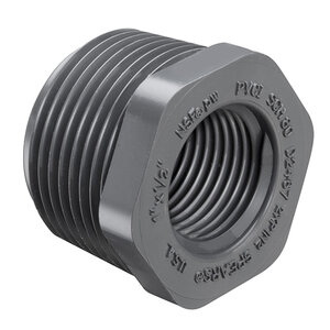 Sch 80 PVC Reducer Bushing Flush Style 2 1/2 in. x 2 in. MIPT x FIPT