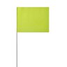 Plain Marking Flag Lime Glo 4 in. x 5 in. w/ 21 in. Steel Staff